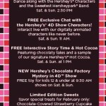 Special Events going on at the Chocolate World in Hershey, PA !